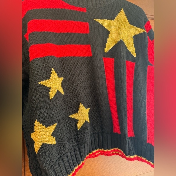 Vintage Black, Red and Gold Flag Style Sweater - Picture 2 of 6